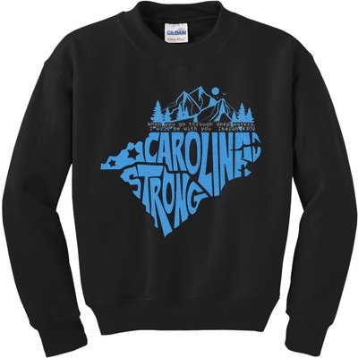Carolina Strong Hurricane Relief Western Nc Kids Sweatshirt