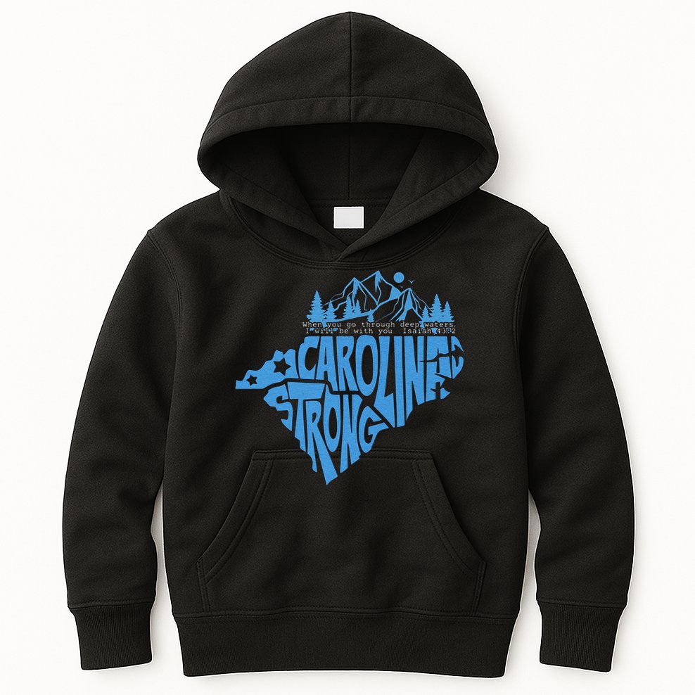 Carolina Strong Hurricane Relief Western Nc Kids Hoodie