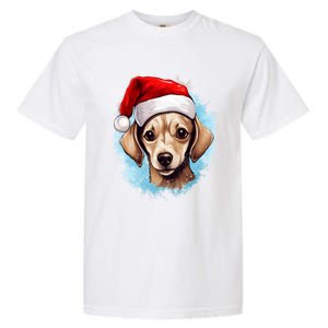 Chihuahua Santa Hat Christmas Dog Lovers Gift Mom Dad Xmas Funny Gift Garment-Dyed Heavyweight T-Shirt