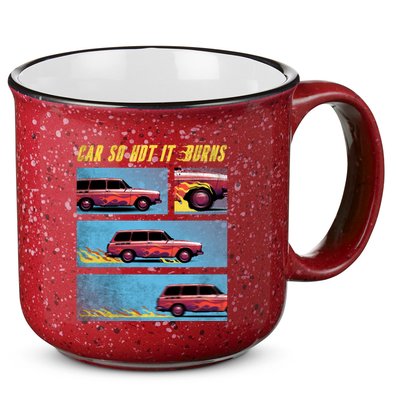 Car So Hot It Burns Comic 15oz Campfire Ceramic Mug
