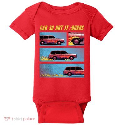 Car So Hot It Burns Comic Baby Bodysuit