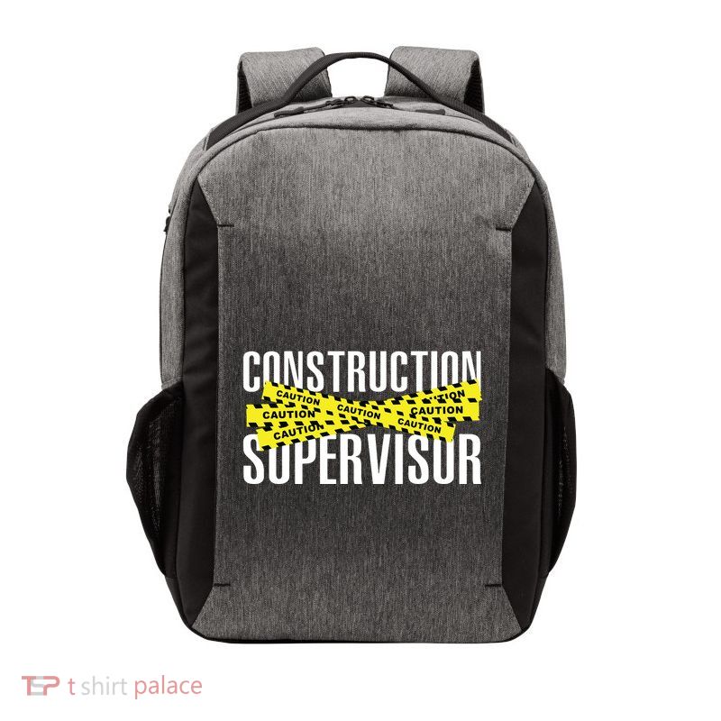 Construction Supervisor Highway Worker Vector Backpack