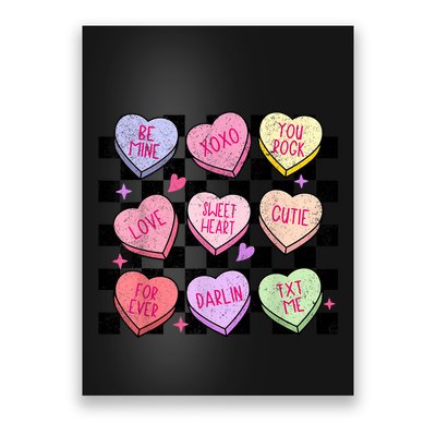 Candy Sweet Hearts Love Valentines Day Women Girl Poster
