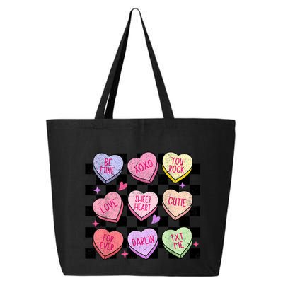 Candy Sweet Hearts Love Valentines Day Women Girl 25L Jumbo Tote