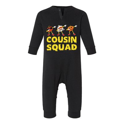 Cousin Squad Halloween Cousin Crew Funny Halloween Pumpkins Infant Fleece One Piece