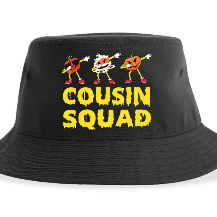 Cousin Squad Halloween Cousin Crew Funny Halloween Pumpkins Sustainable Bucket Hat