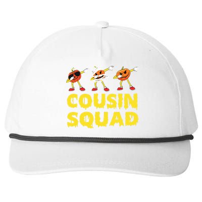 Cousin Squad Halloween Cousin Crew Funny Halloween Pumpkins Snapback Five-Panel Rope Hat