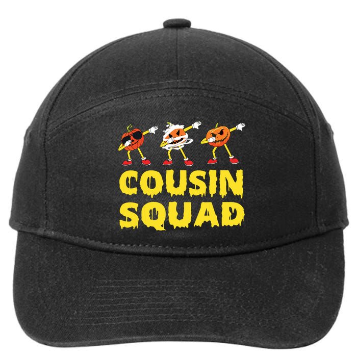 Cousin Squad Halloween Cousin Crew Funny Halloween Pumpkins 7-Panel Snapback Hat