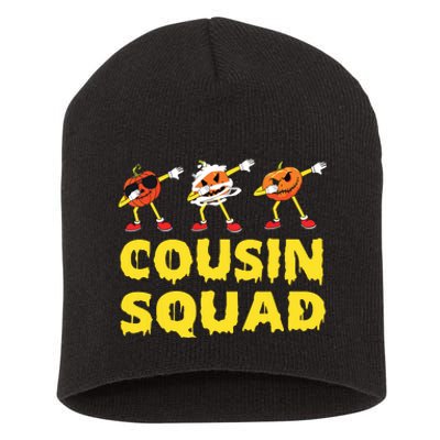 Cousin Squad Halloween Cousin Crew Funny Halloween Pumpkins Short Acrylic Beanie