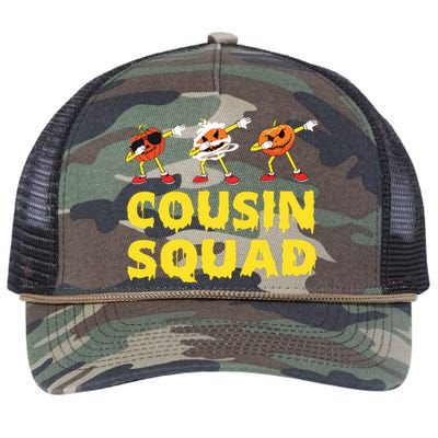 Cousin Squad Halloween Cousin Crew Funny Halloween Pumpkins Retro Rope Trucker Hat Cap