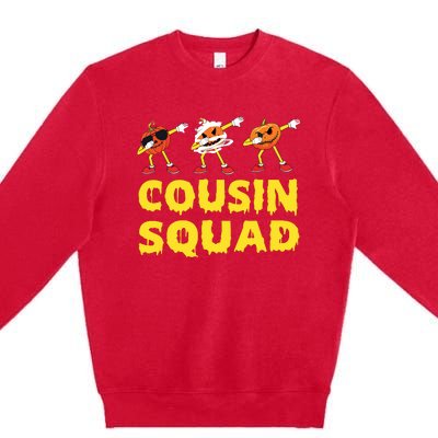 Cousin Squad Halloween Cousin Crew Funny Halloween Pumpkins Premium Crewneck Sweatshirt