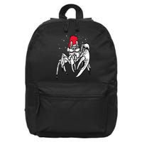 Crab Santa Hat Christmas Pajama XMas Holiday Animal 16 in Basic Backpack