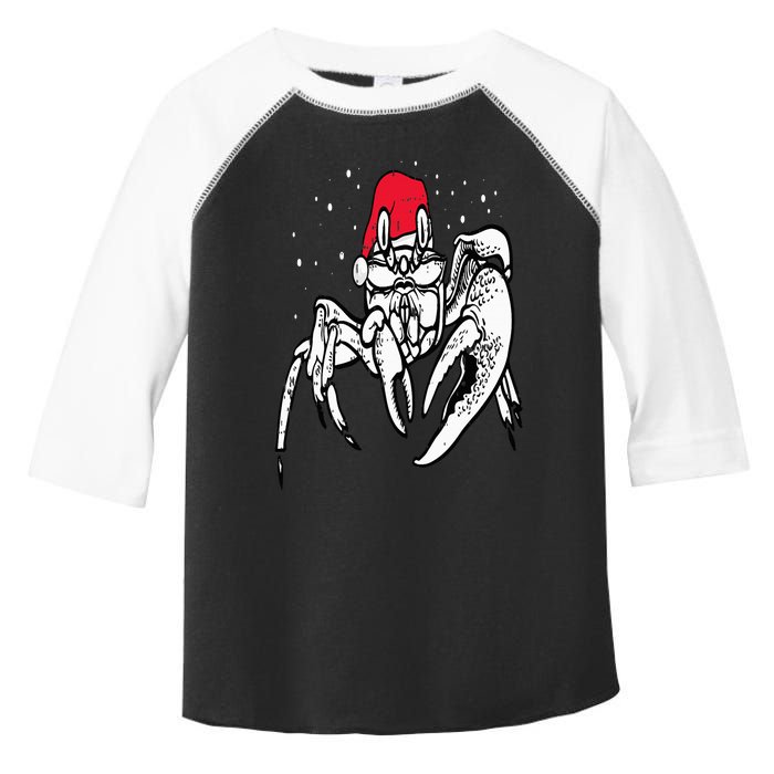 Crab Santa Hat Christmas Pajama XMas Holiday Animal Toddler Fine Jersey T-Shirt