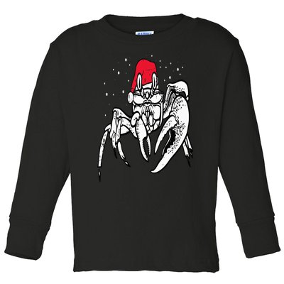 Crab Santa Hat Christmas Pajama XMas Holiday Animal Toddler Long Sleeve Shirt