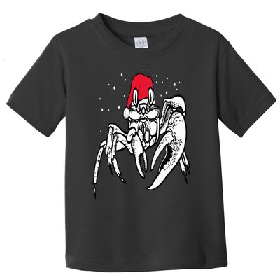 Crab Santa Hat Christmas Pajama XMas Holiday Animal Toddler T-Shirt