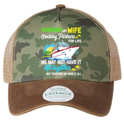 Cruise Ship Husband And Wife Cruising Partners For Life Gift Legacy Tie Dye Trucker Hat