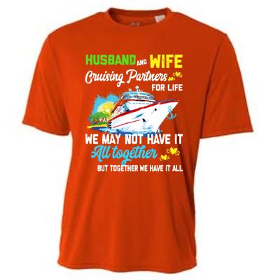 Cruise Ship Husband And Wife Cruising Partners For Life Gift Cooling Performance Crew T-Shirt