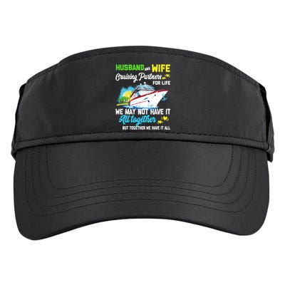 Cruise Ship Husband And Wife Cruising Partners For Life Gift Adult Drive Performance Visor