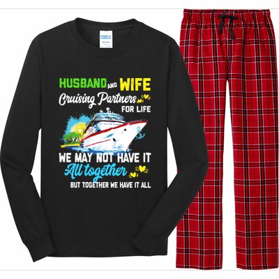 Cruise Ship Husband And Wife Cruising Partners For Life Gift Long Sleeve Pajama Set