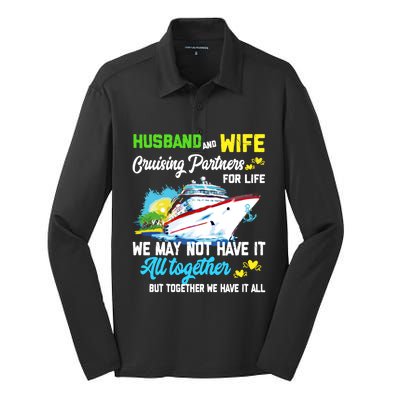 Cruise Ship Husband And Wife Cruising Partners For Life Gift Silk Touch Performance Long Sleeve Polo