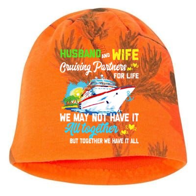 Cruise Ship Husband And Wife Cruising Partners For Life Gift Kati - Camo Knit Beanie