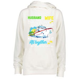 Cruise Ship Husband And Wife Cruising Partners For Life Gift Womens Funnel Neck Pullover Hood