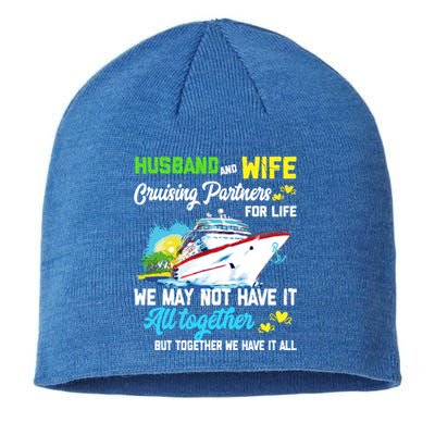 Cruise Ship Husband And Wife Cruising Partners For Life Gift Sustainable Beanie