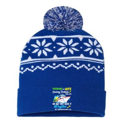 Cruise Ship Husband And Wife Cruising Partners For Life Gift USA-Made Snowflake Beanie