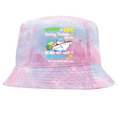 Cruise Ship Husband And Wife Cruising Partners For Life Gift Tie-Dyed Bucket Hat