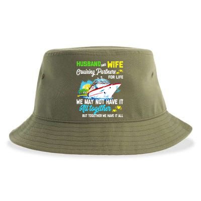 Cruise Ship Husband And Wife Cruising Partners For Life Gift Sustainable Bucket Hat