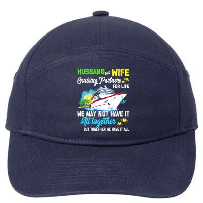 Cruise Ship Husband And Wife Cruising Partners For Life Gift 7-Panel Snapback Hat