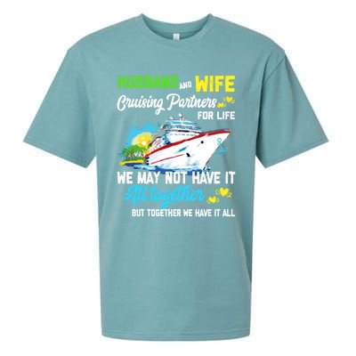 Cruise Ship Husband And Wife Cruising Partners For Life Gift Sueded Cloud Jersey T-Shirt