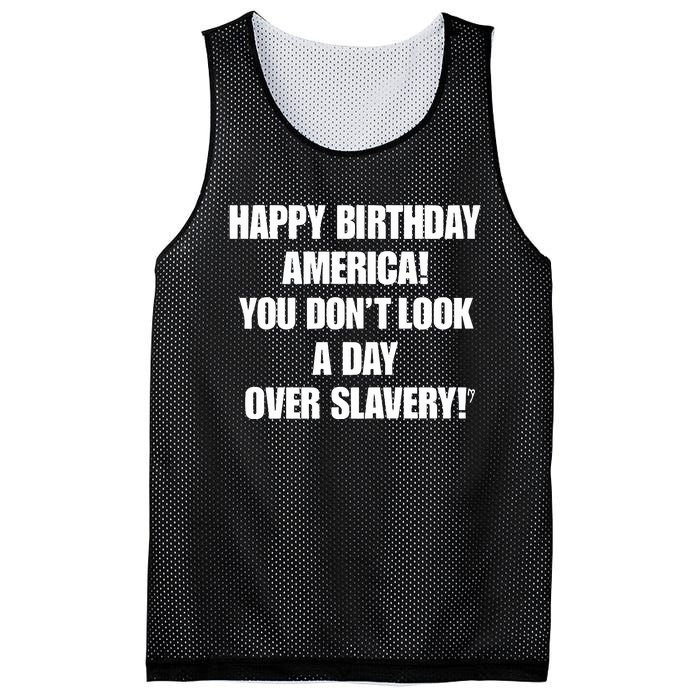 Cree Summer Happy Birthday America You Dont Look A Day Over Slavery Mesh Reversible Basketball Jersey Tank