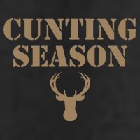 Cunting Season Hunting Season Deer Hunting 7 Panel Mesh Trucker Snapback Hat