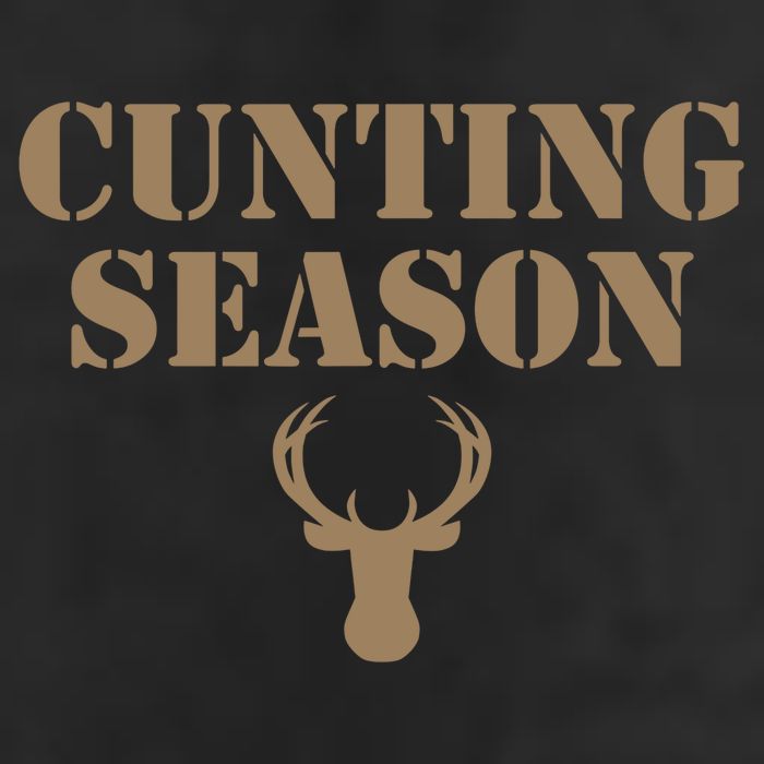 Cunting Season Hunting Season Deer Hunting 7 Panel Mesh Trucker Snapback Hat