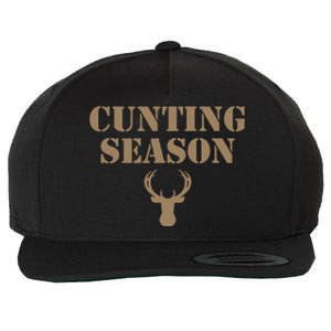 Cunting Season Hunting Season Deer Hunting Wool Snapback Cap