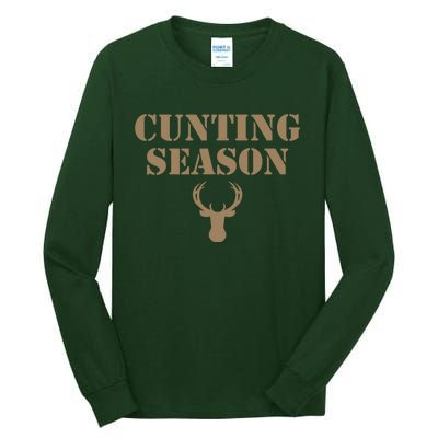 Cunting Season Hunting Season Deer Hunting Tall Long Sleeve T-Shirt