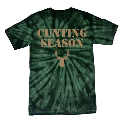 Cunting Season Hunting Season Deer Hunting Tie-Dye T-Shirt