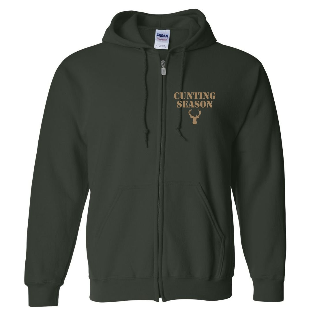 Cunting Season Hunting Season Deer Hunting Full Zip Hoodie