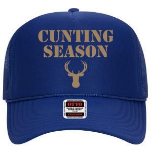 Cunting Season Hunting Season Deer Hunting High Crown Mesh Back Trucker Hat