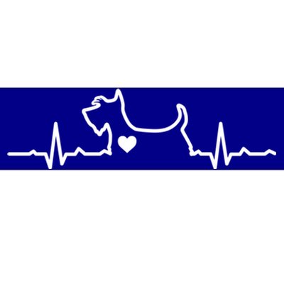 Cute Scottie Heart Heartbeat Scottish Terrier Gift Dog Lover Gift Bumper Sticker