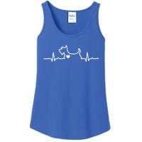 Cute Scottie Heart Heartbeat Scottish Terrier Gift Dog Lover Gift Ladies Essential Tank