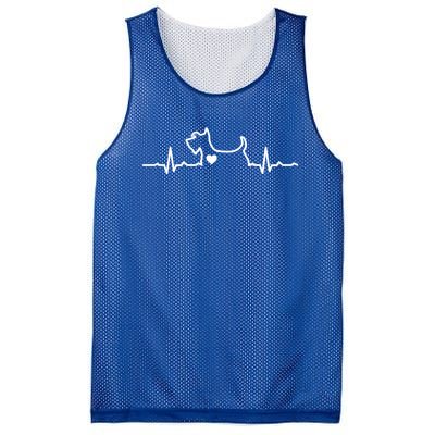 Cute Scottie Heart Heartbeat Scottish Terrier Gift Dog Lover Gift Mesh Reversible Basketball Jersey Tank