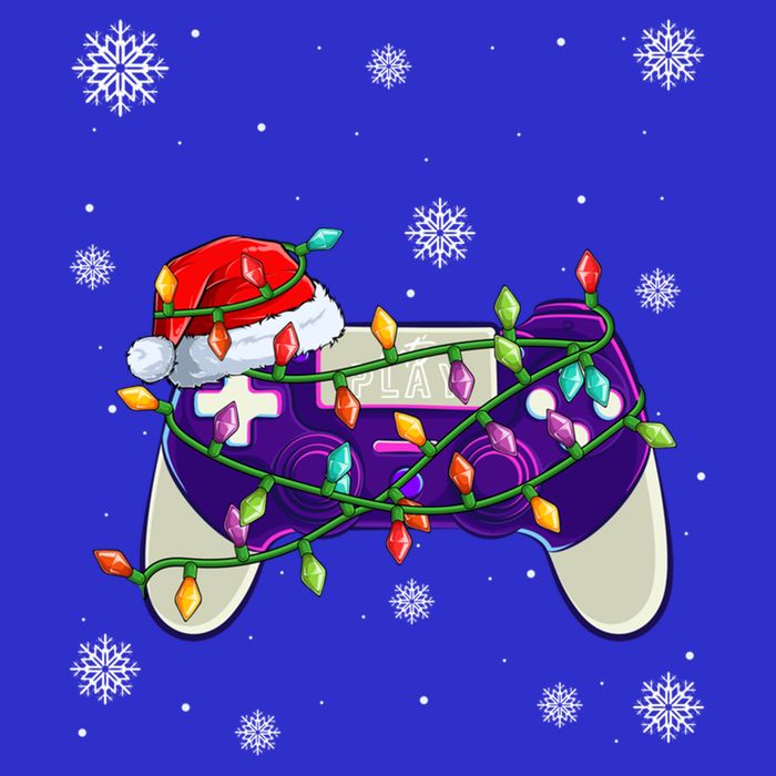 Christmas Santa Hat Video Gamer Controller Xmas Gift 16 in Basic Backpack