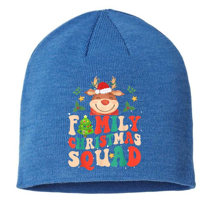 Cute Santa Hat Reindeer Family Christmas Squad Xmas Pajama Gift Sustainable Beanie