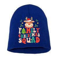 Cute Santa Hat Reindeer Family Christmas Squad Xmas Pajama Gift Short Acrylic Beanie