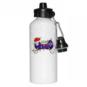 Christmas Santa Hat Video Gamer Controller Xmas Gift Aluminum Water Bottle