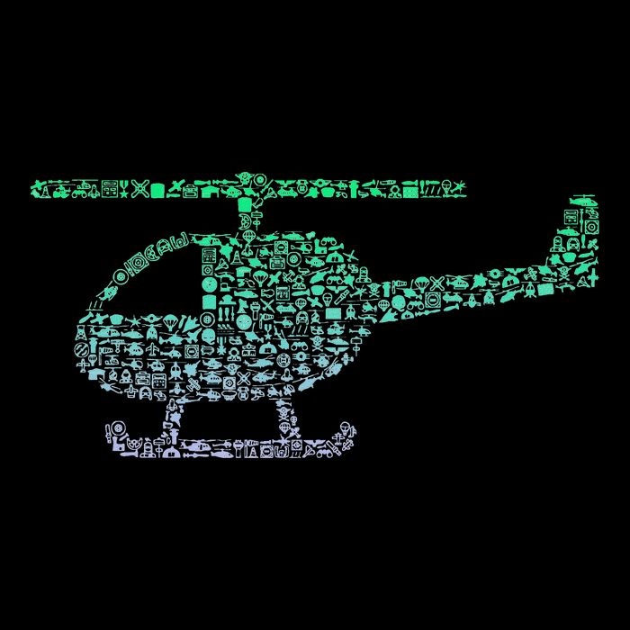Chopper Silhouette Helicopter Pilot Helicopter Cooling Performance Crew T-Shirt