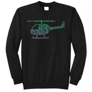 Chopper Silhouette Helicopter Pilot Helicopter Sweatshirt