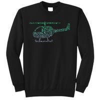 Chopper Silhouette Helicopter Pilot Helicopter Sweatshirt